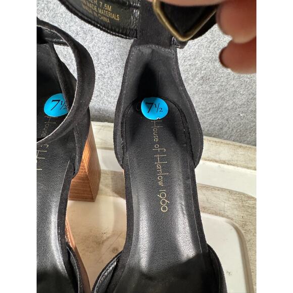 Mary Jane Black and Brown Heels - Picture 3 of 7